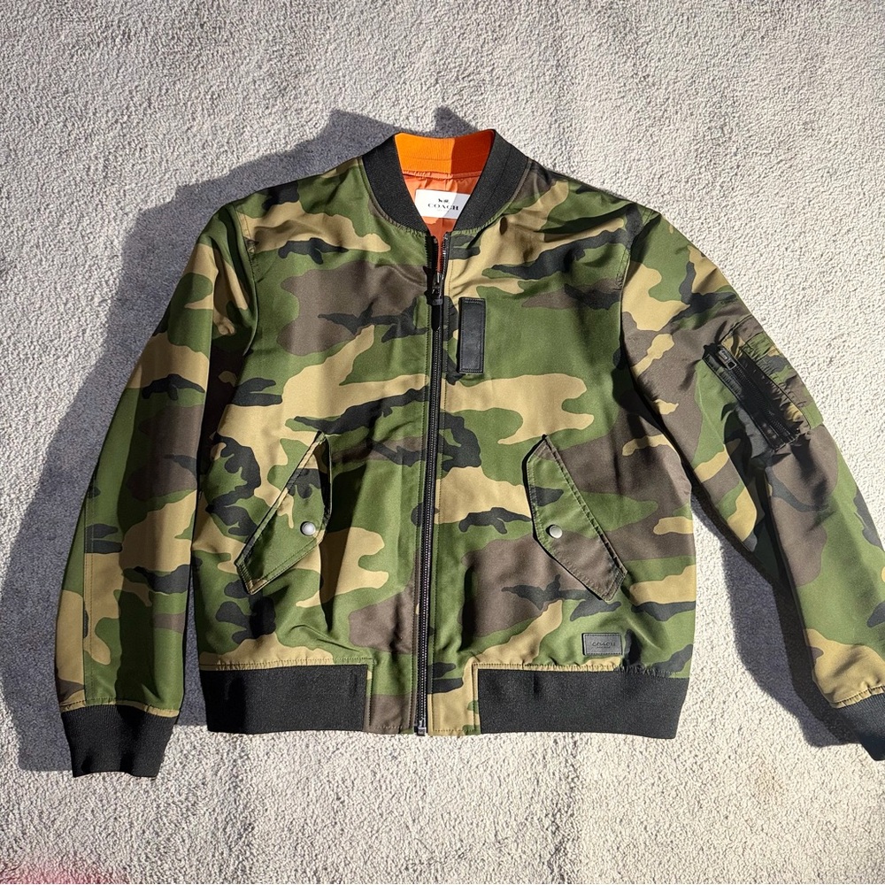 Coach Camouflage Bomber Jacket
